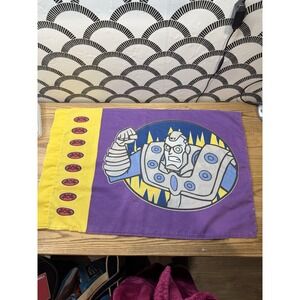 Vintage 1996 Batman‎ Mr. Freeze Robin DC Comics Pillow Case Purple Yellow